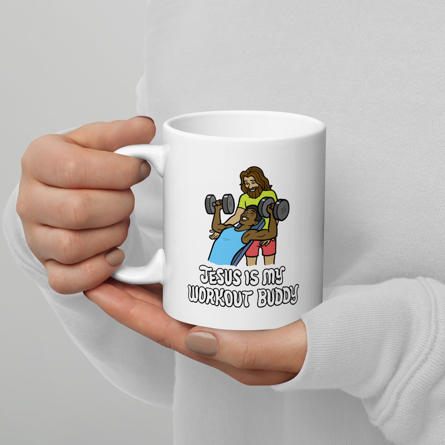 Jesus is My Workout Buddy Mug